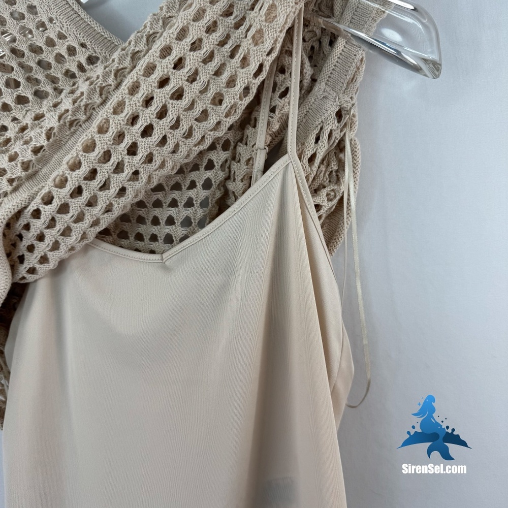 1271 NWT STEVE MADDEN Crochet Top – Small – Beige - Picture 6 of 16